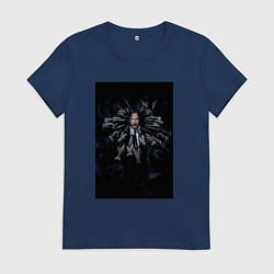 Футболка хлопковая женская John Wick guns, цвет: тёмно-синий