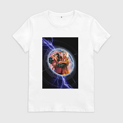Женская футболка Марти и Док