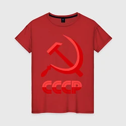 Женская футболка СССР Логотип