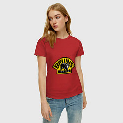 Футболка хлопковая женская HC Boston Bruins Label, цвет: красный — фото 2