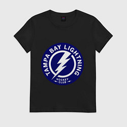 Футболка хлопковая женская HC Tampa Bay Lightning, цвет: черный