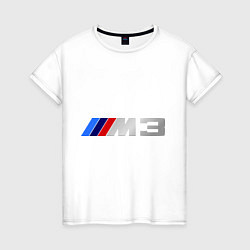 Футболка хлопковая женская BMW M3 Driving, цвет: белый