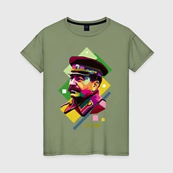 Женская футболка Stalin Art
