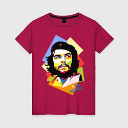 Футболка хлопковая женская Che Guevara Art, цвет: маджента