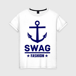 Футболка хлопковая женская Swag Fashion, цвет: белый