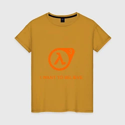 Женская футболка HL3: I want to believe