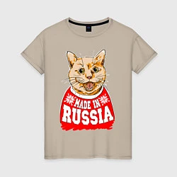 Женская футболка Made in Russia: киса