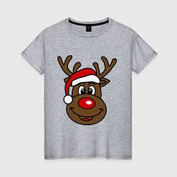 Женская футболка Рождественский олень