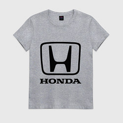 Футболка хлопковая женская Honda logo, цвет: меланж