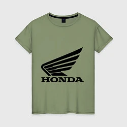 Футболка хлопковая женская Honda Motor, цвет: авокадо