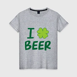 Женская футболка Love beer