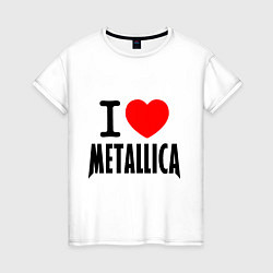 Женская футболка I love Metallica