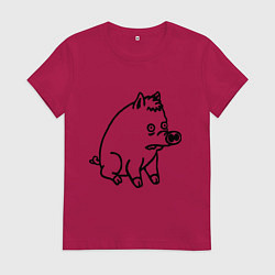 Женская футболка Pig