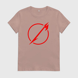 Футболка хлопковая женская Metallica: Through The Never, цвет: пыльно-розовый