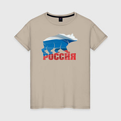 Женская футболка Россия - это сила