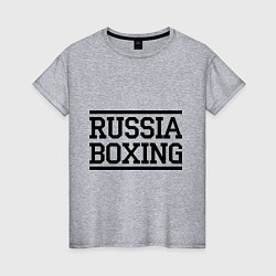 Женская футболка Russia boxing