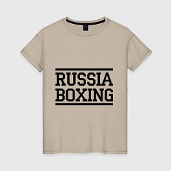 Женская футболка Russia boxing