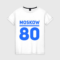 Футболка хлопковая женская Moskow 80, цвет: белый