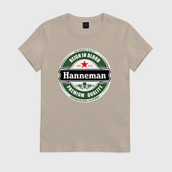 Футболка хлопковая женская Hanneman, цвет: миндальный