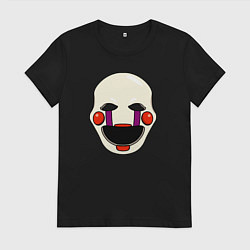 Футболка хлопковая женская Puppet FNAF Марионетка, цвет: черный