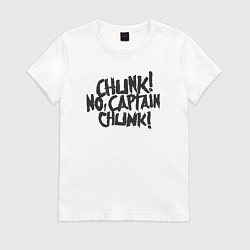 Футболка хлопковая женская Chunk! No,Captain Chunk!, цвет: белый
