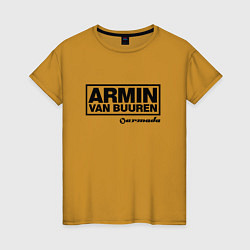 Футболка хлопковая женская Armin van Buuren, цвет: горчичный