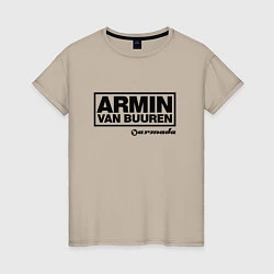 Футболка хлопковая женская Armin van Buuren, цвет: миндальный