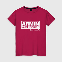 Футболка хлопковая женская Armin van Buuren, цвет: маджента