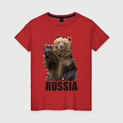 Женская футболка Russia: Poly Bear