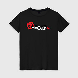 Футболка хлопковая женская Gears of War 4, цвет: черный