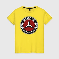 Футболка хлопковая женская Mercedes-Benz, цвет: желтый