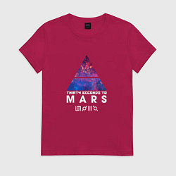 Футболка хлопковая женская 30 STM: cosmos, цвет: маджента