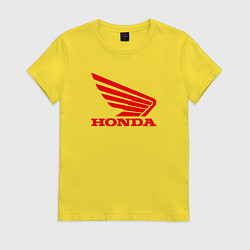 Футболка хлопковая женская Honda Red, цвет: желтый