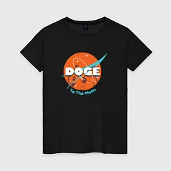 Женская футболка Doge: To the moon