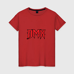 Футболка хлопковая женская DMX, цвет: красный