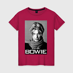 Футболка хлопковая женская Bowie Legend, цвет: маджента