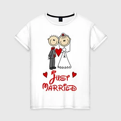 Женская футболка Just married