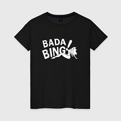 Футболка хлопковая женская Bada Bing!, цвет: черный