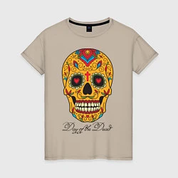 Женская футболка Мексиканский череп