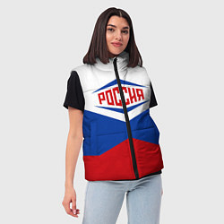 Женский жилет Россия 2016, цвет: 3D-красный — фото 2