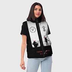 Женский жилет Twenty One Pilots: Lines, цвет: 3D-светло-серый — фото 2