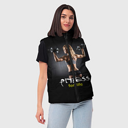 Женский жилет Fitness for life, цвет: 3D-черный — фото 2