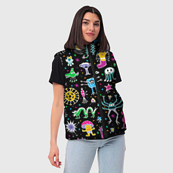 Женский жилет Космо вечеринка, цвет: 3D-черный — фото 2