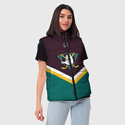 Женский жилет NHL: Anaheim Ducks, цвет: 3D-красный — фото 2