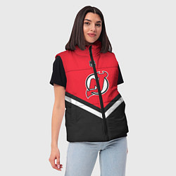 Женский жилет NHL: New Jersey Devils, цвет: 3D-красный — фото 2