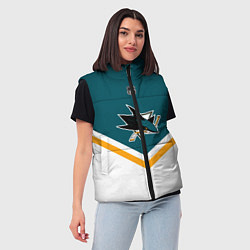 Женский жилет NHL: San Jose Sharks, цвет: 3D-черный — фото 2