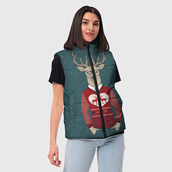 Женский жилет Олень хипстер, цвет: 3D-красный — фото 2