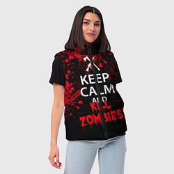 Женский жилет Keep Calm & Kill Zombies, цвет: 3D-красный — фото 2
