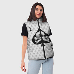 Женский жилет Смертельный туз, цвет: 3D-красный — фото 2
