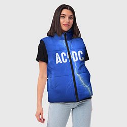 Женский жилет AC/DC: Lightning, цвет: 3D-светло-серый — фото 2